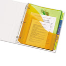 Avery Insertable Big Tab Plastic Three-Pocket Corner Lock Dividers, 5-Tab, 11.13 x 9.25, Assorted, 1 Set