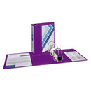 Avery Heavy-Duty View Binder with DuraHinge and Locking One Touch EZD Rings, 3 Rings, 5" Capacity, 11 x 8.5, Purple