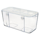 deflecto Stackable Caddy Organizer, Medium, Plastic, 8.8 x 4 x 4.38, White