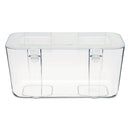 deflecto Stackable Caddy Organizer, Medium, Plastic, 8.8 x 4 x 4.38, White