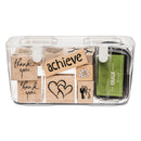 deflecto Stackable Caddy Organizer, Medium, Plastic, 8.8 x 4 x 4.38, White