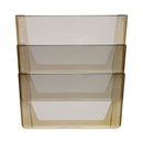 Storex Wall File, 3 Sections, Letter Size, 13" x 4" x 14",  Smoke, 3/Set