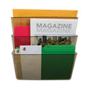 Storex Wall File, 3 Sections, Letter Size, 13" x 4" x 14",  Smoke, 3/Set