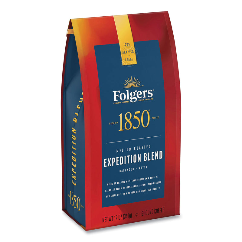 1850 Coffee, Pioneer Blend,(formerly Pioneer Blend)  Medium Roast, Ground, 12 oz Bag