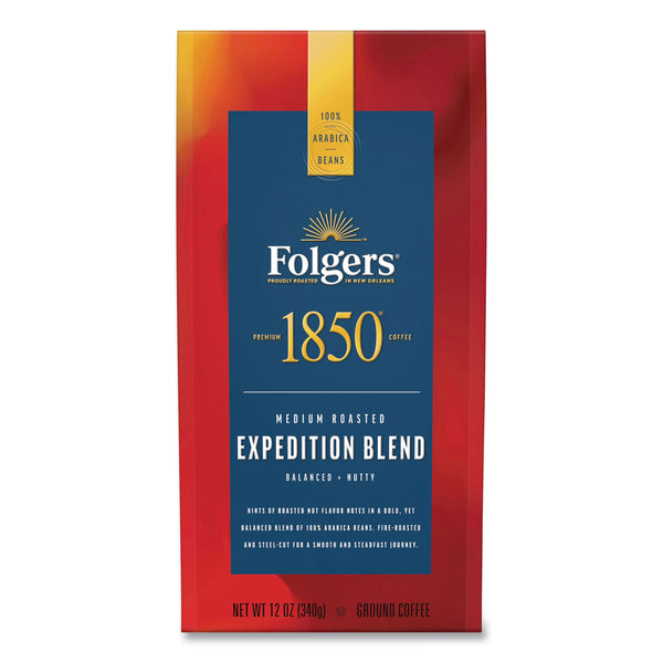 1850 Coffee, Pioneer Blend,(formerly Pioneer Blend)  Medium Roast, Ground, 12 oz Bag