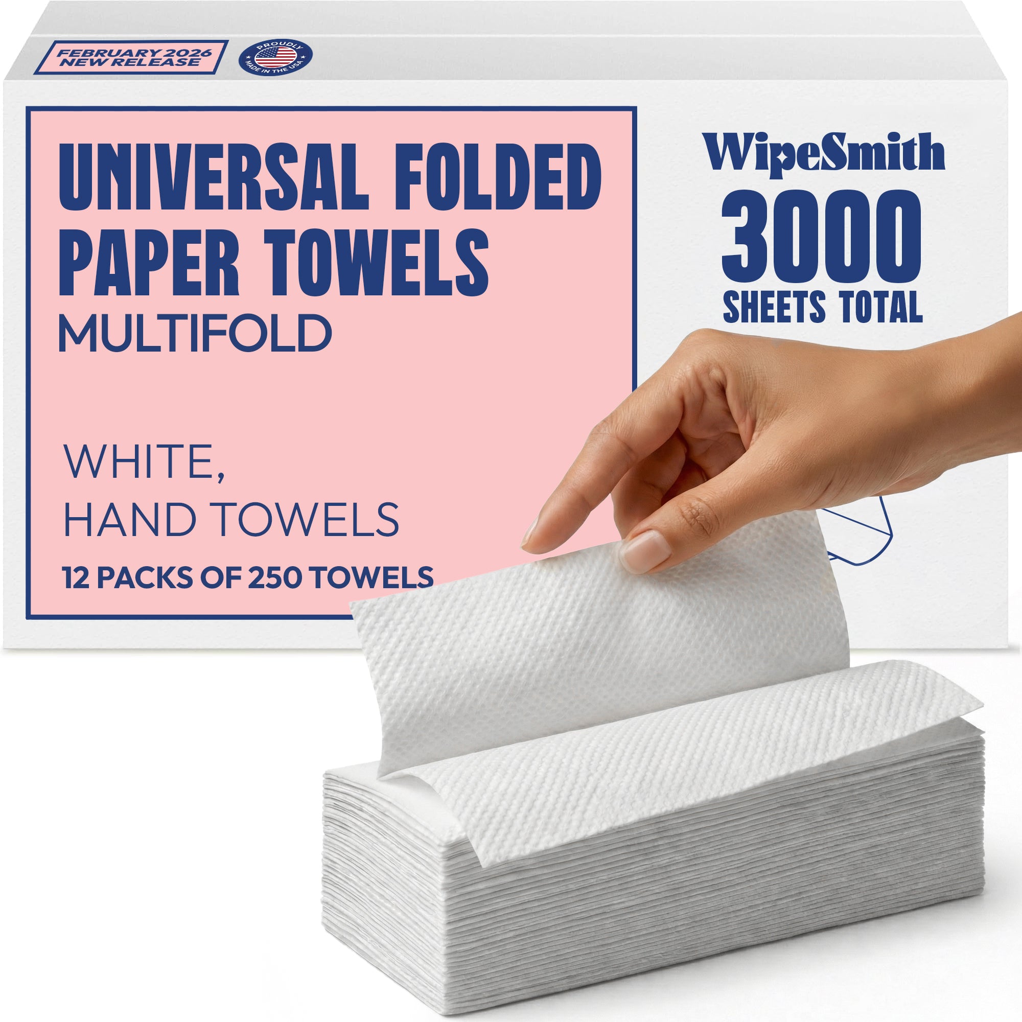 Multifold Paper Towels, 1-Ply, 9 x 9.45, White, 250 Towels/Pack, 16 ...
