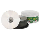 Verbatim DVD+RW Rewritable Disc, 4.7 GB, 4x, Spindle, Silver, 30/Pack