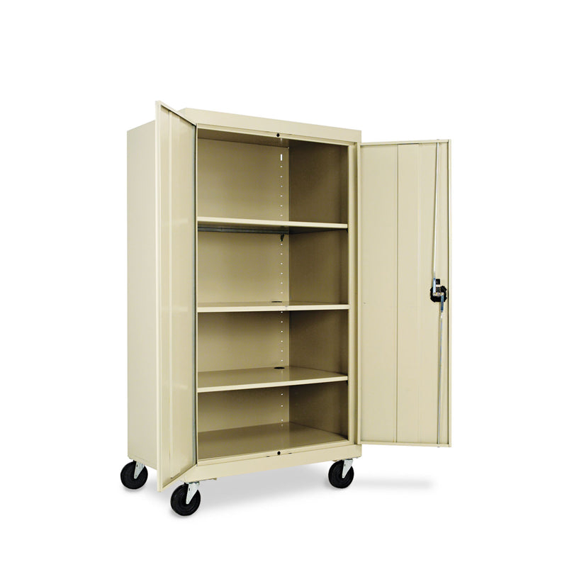 Alera Assembled Mobile Storage Cabinet, with Adjustable Shelves 36w x 24d x 66h, Putty