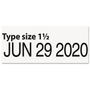 Trodat Rubber Date Stamp, Conventional, Type Size: 1 1/2, Impression Height: 0.16", Four Bands