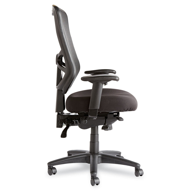 Alera Elusion Series Mesh High-Back Multifunction Chair, Supports Up to 275 lb, 17.2" to 20.6" Seat Height, Black