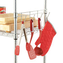 Alera Hook Bars For Wire Shelving, Four Hooks, 18" Deep, Silver, 2 Bars/Pack