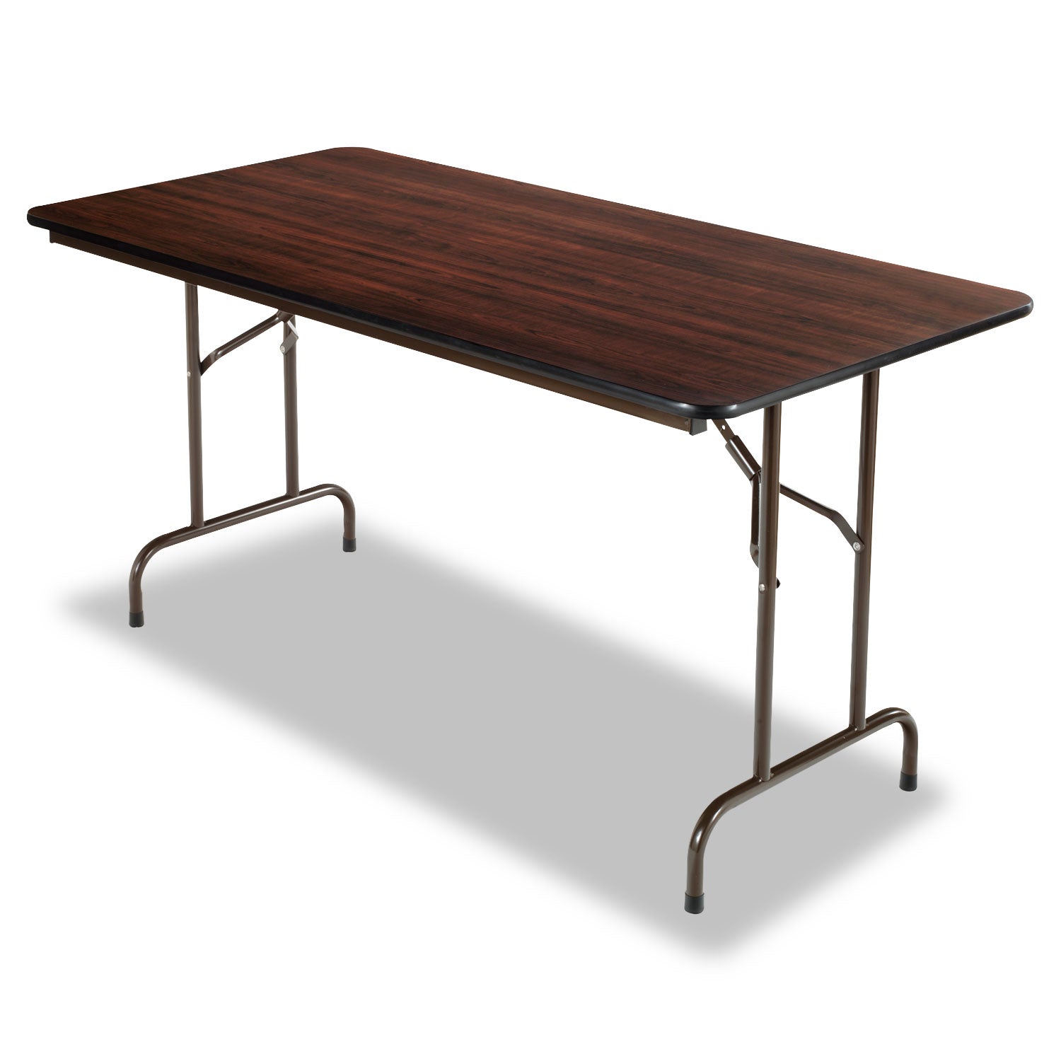 Wood Folding Table, Rectangular, 59.88w x 29.88d x 29.13h, Mahogany by ...
