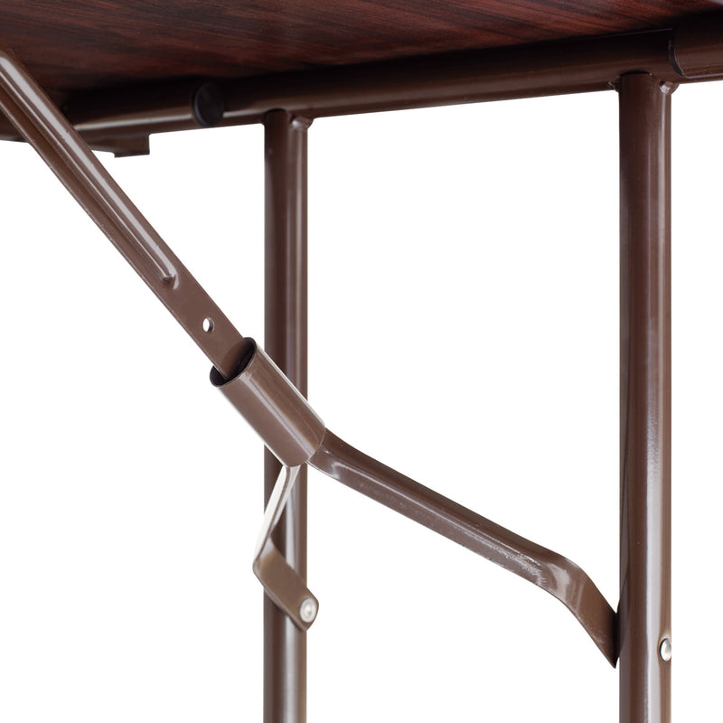 Alera Wood Folding Table, Rectangular, 59.88w x 29.88d x 29.13h, Mahogany