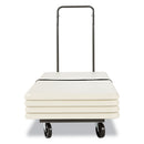 Alera Chair/Table Cart, Metal, 600 lb Capacity, 20.86" x 50.78" to 72.04" x 43.3", Black