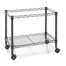 Alera One-Tier File Cart for Side-to-Side Filing, Metal, 1 Shelf, 1 Bin, 24" x 14" x 21", Black
