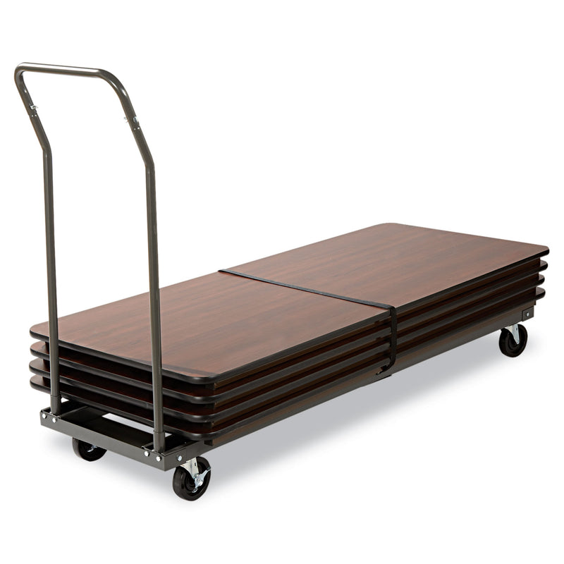Alera Chair/Table Cart, Metal, 600 lb Capacity, 20.86" x 50.78" to 72.04" x 43.3", Black