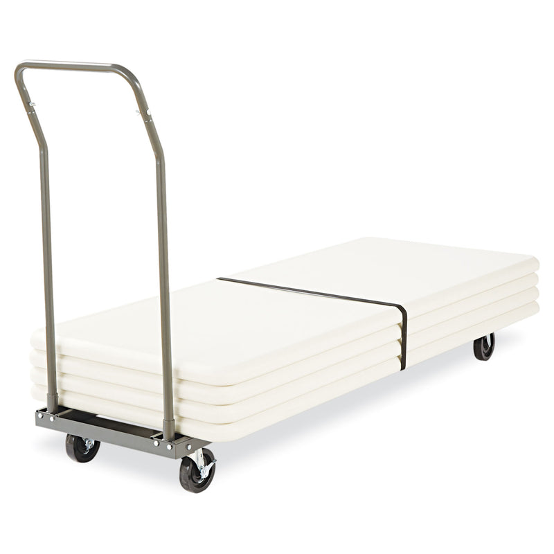 Alera Chair/Table Cart, Metal, 600 lb Capacity, 20.86" x 50.78" to 72.04" x 43.3", Black