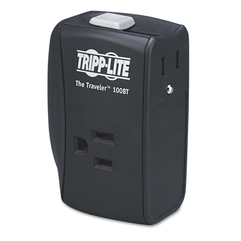 Tripp Lite Protect It! Portable Surge Protector, 2 AC Outlets, 1,050 J, Black