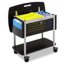 Safco Scoot Mobile File, Metal, 2 Shelves, 2 Bins, 29.75" x 18.75" x 27", Black/Silver