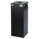 Safco Public Square Recycling Container Lid, Circular Opening, 15.25w x 15.25d x 2h, Black