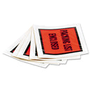 Quality Park Self-Adhesive Packing List Envelope, Full-Print Front: Packing List Enclosed, 4.5 x 5.5, Orange/Clear, 1,000/Carton