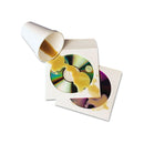 Quality Park Tech-No-Tear Poly/Paper CD/DVD Sleeves, 1 Disc Capacity, White, 100/Box