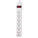 Innovera Power Strip, 6 Outlets, 15 ft Cord, Ivory