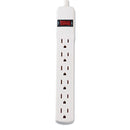 Innovera Power Strip, 6 Outlets, 6 ft Cord, Ivory