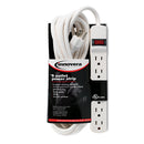 Innovera Power Strip, 6 Outlets, 15 ft Cord, Ivory
