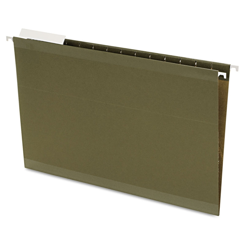 Pendaflex Reinforced Hanging File Folders, Legal Size, Straight Tabs, Standard Green, 25/Box