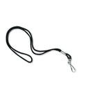 Champion Sports Lanyard, Metal J-Hook Fastener, 20" Long, Black, 12/Pack