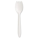 Boardwalk Mediumweight Polypropylene Cutlery, Spork, White, 1000/Carton