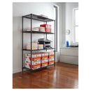Alera NSF Certified Industrial Four-Shelf Wire Shelving Kit, 48w x 18d x 72h, Black