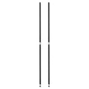 Alera Stackable Posts For Wire Shelving, 36 "High, Black, 4/Pack