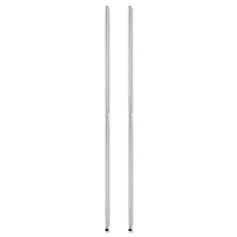 Alera Stackable Posts For Wire Shelving, 36" High, Silver, 4/Pack