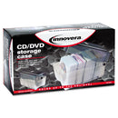 Innovera CD/DVD Storage Case, Holds 150 Discs, Clear/Smoke