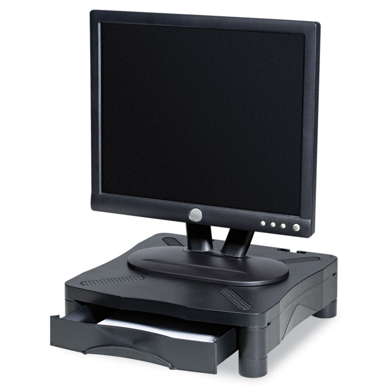 Kelly Computer Supply Monitor Stand, 13.25" x 13.5" x 2.75" to 4", Black, Supports 60 lbs