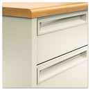 HON 38000 Series Double Pedestal Desk, 72" x 36" x 29.5", Harvest/Putty