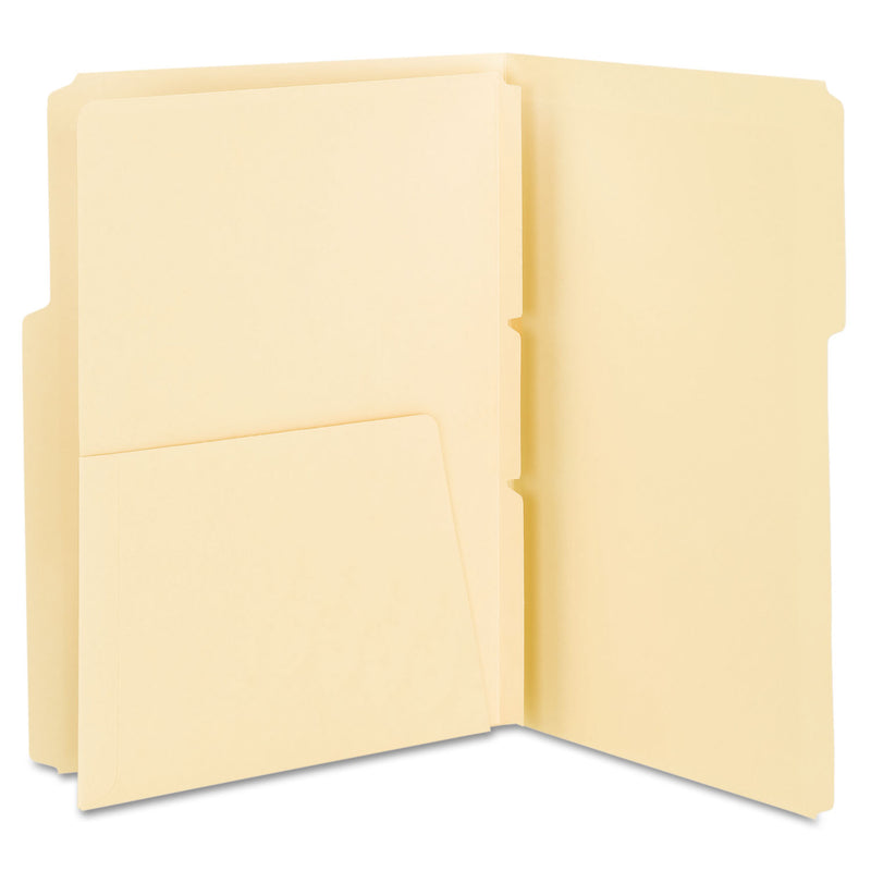 Smead Self-Adhesive Folder Dividers for Top/End Tab Folders with 5 1/2" Pockets, Letter Size, Manila, 25/Pack