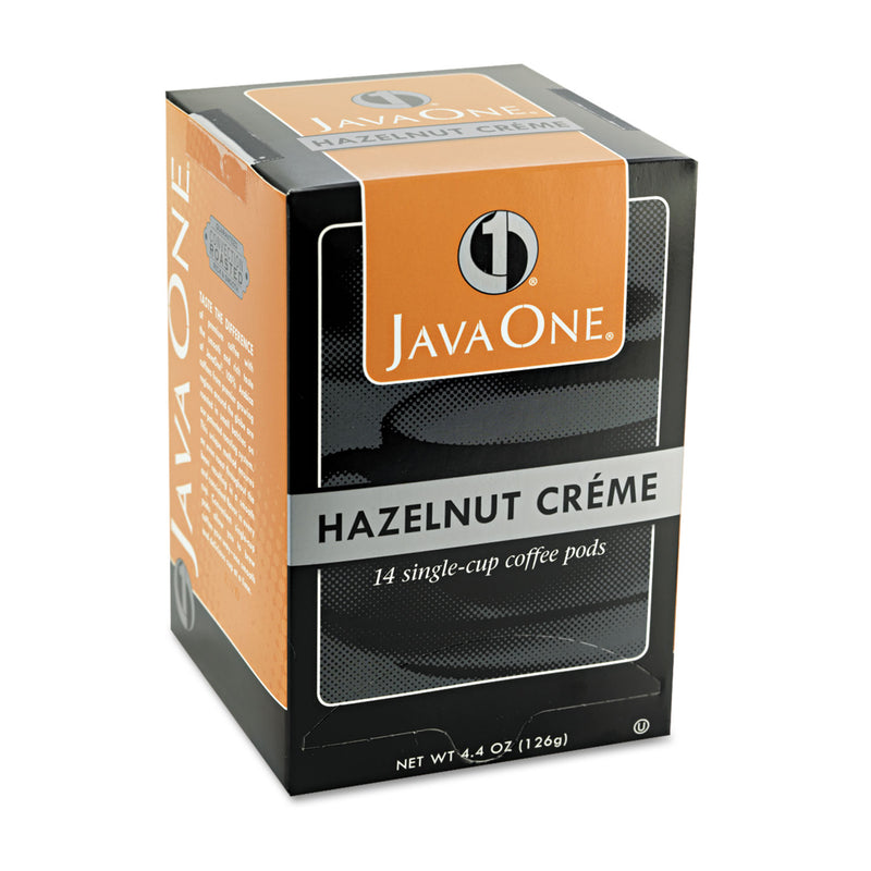 Java One Coffee Pods, Hazelnut Creme, Single Cup, 14/Box