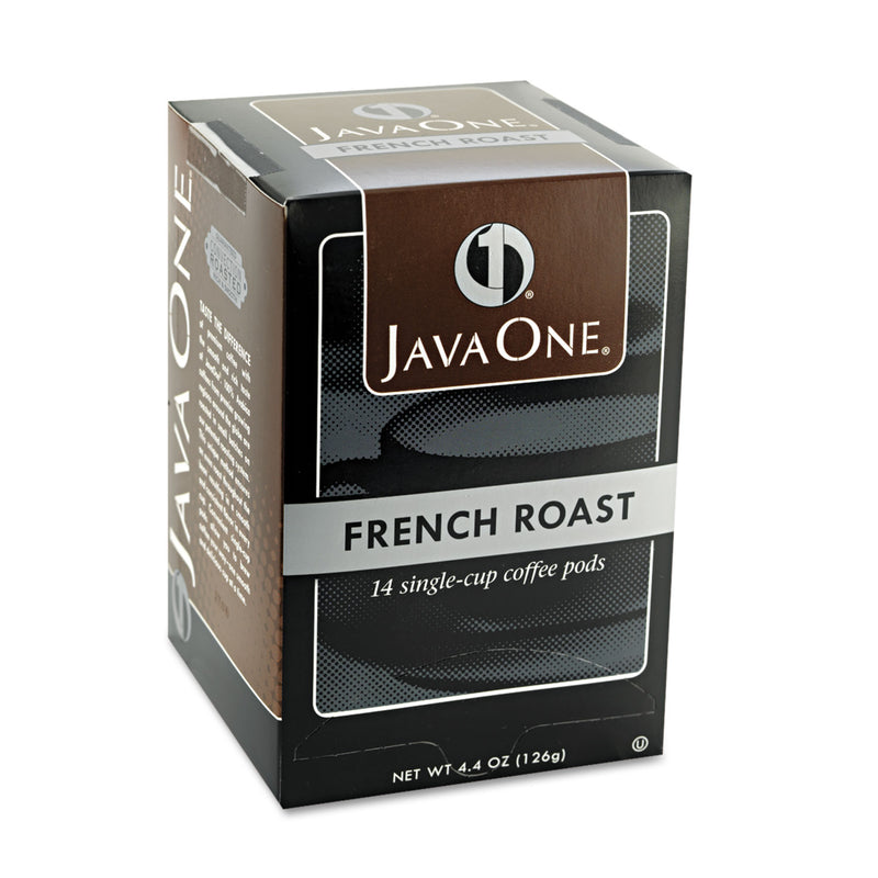 Java One Coffee Pods, French Roast, Single Cup, 14/Box