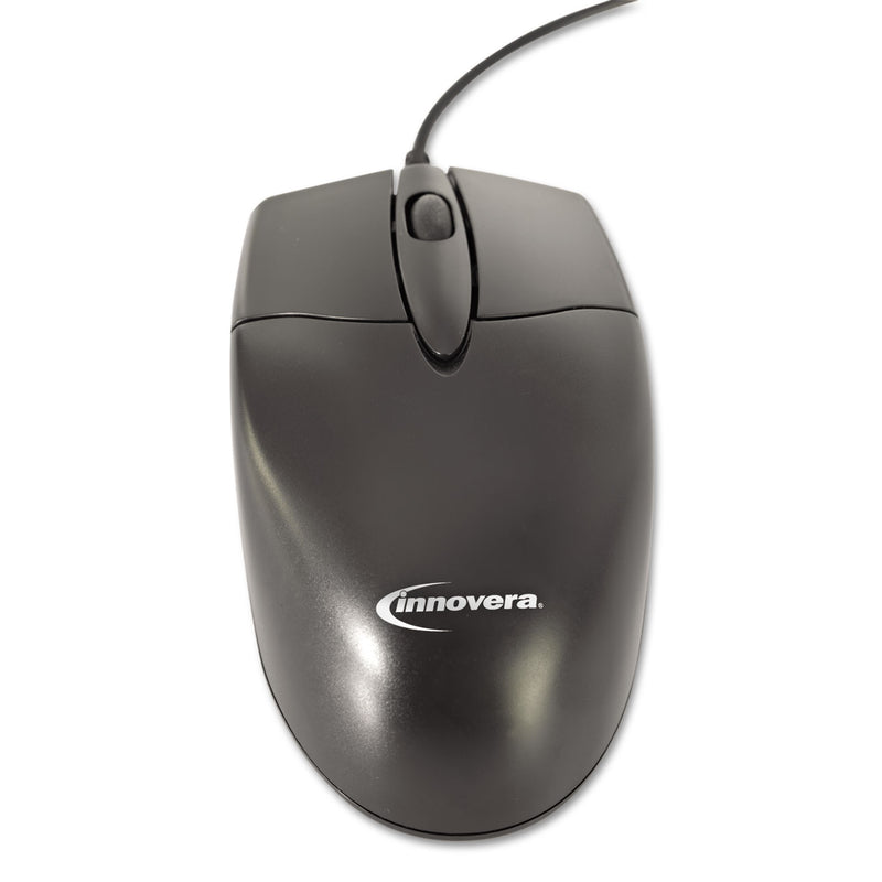 Innovera Mid-Size Optical Mouse, USB 2.0, Left/Right Hand Use, Black