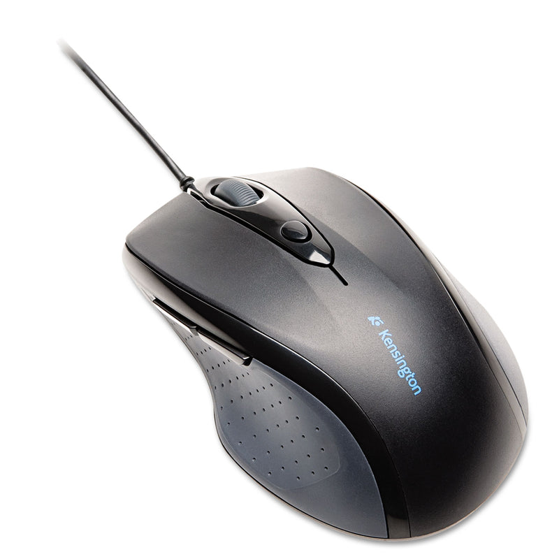 Kensington Pro Fit Wired Full-Size Mouse, USB 2.0, Right Hand Use, Black