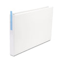 Universal Ledger-Size Round Ring Binder with Label Holder, 3 Rings, 1" Capacity, 11 x 17, White
