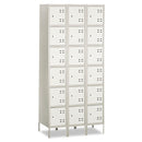 Safco Three-Column Box Locker, 36w x 18d x 78h, Two-Tone Gray