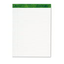 Ampad Earthwise by Ampad Recycled Writing Pad, Wide/Legal Rule, Politex Sand Headband, 40 White 8.5 x 11.75 Sheets, 4/Pack