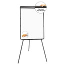 Universal Dry Erase Board with Tripod Easel, 29" x 41", White Surface, Black Frame