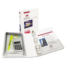 Avery Mini Size Protect and Store View Binder with Round Rings, 3 Rings, 1" Capacity, 8.5 x 5.5, White