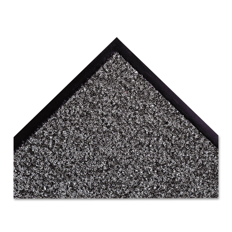 Crown Dust-Star Microfiber Wiper Mat, 36 x 120, Charcoal