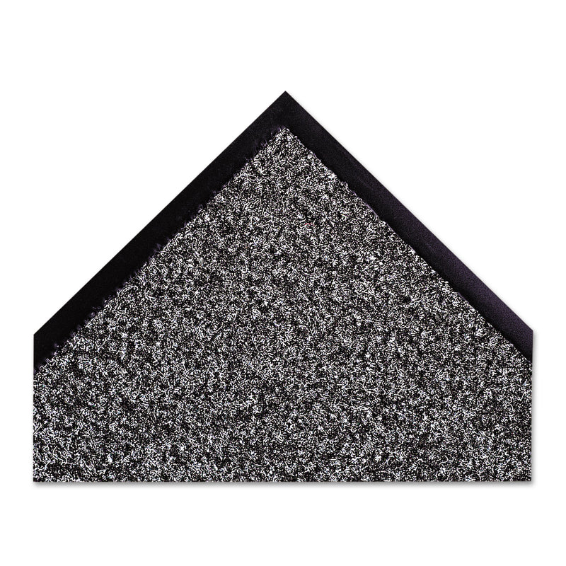 Crown Dust-Star Microfiber Wiper Mat, 48 x 72, Charcoal